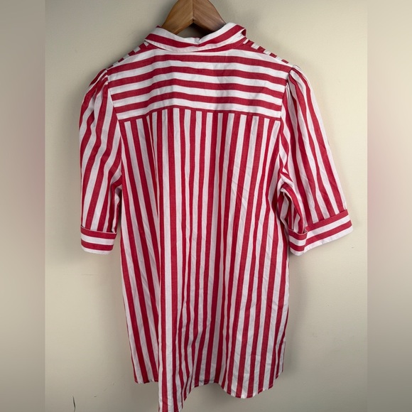 Disney Dumbo Live Action Striped Button-Up Shirt XL Red White Elephant 100%Cottn - Picture 2 of 13